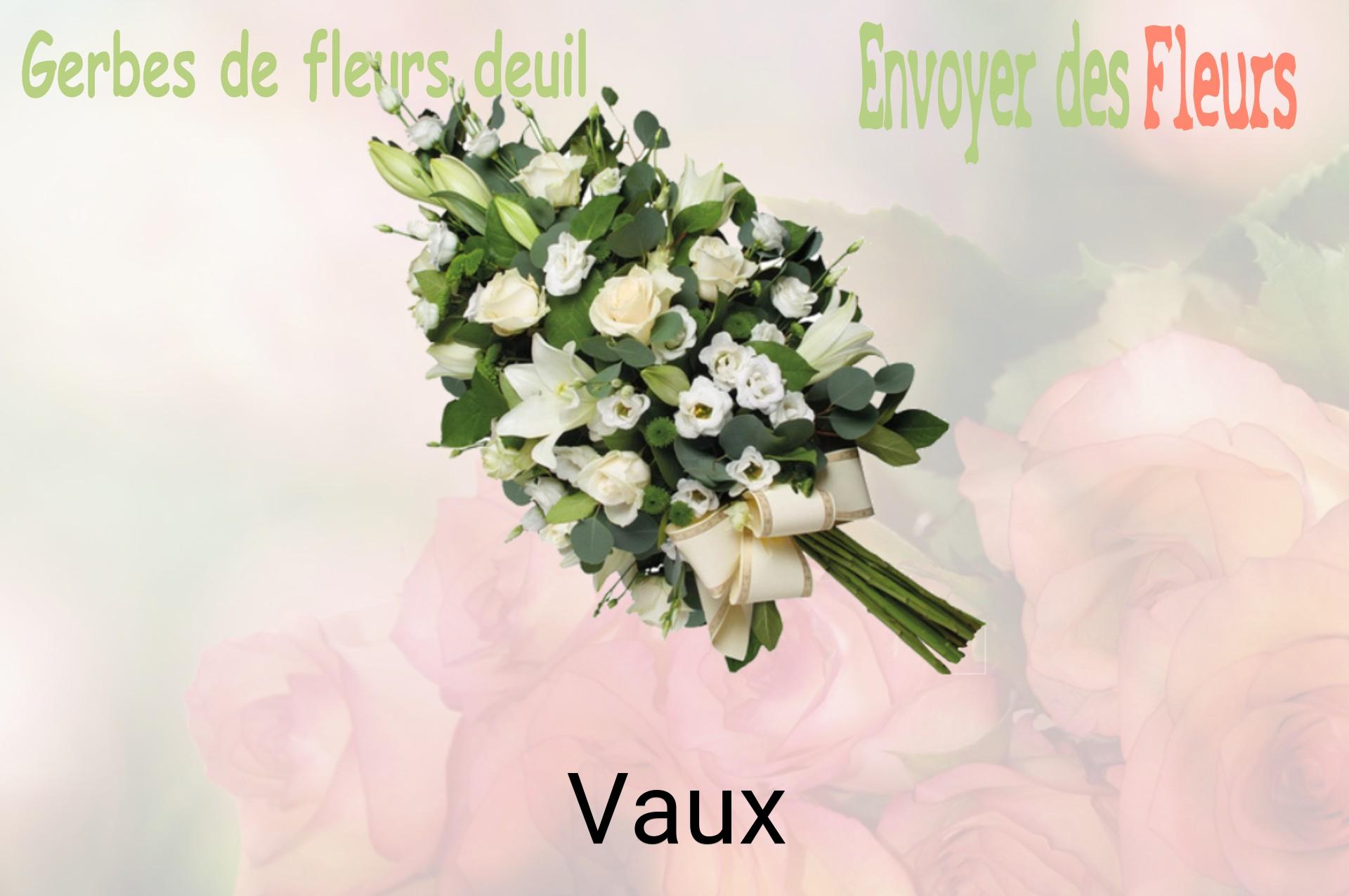 Gerbe de fleurs de deuil livrée à Vaux